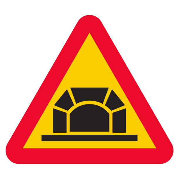 A26 Varning för tunnel skylt