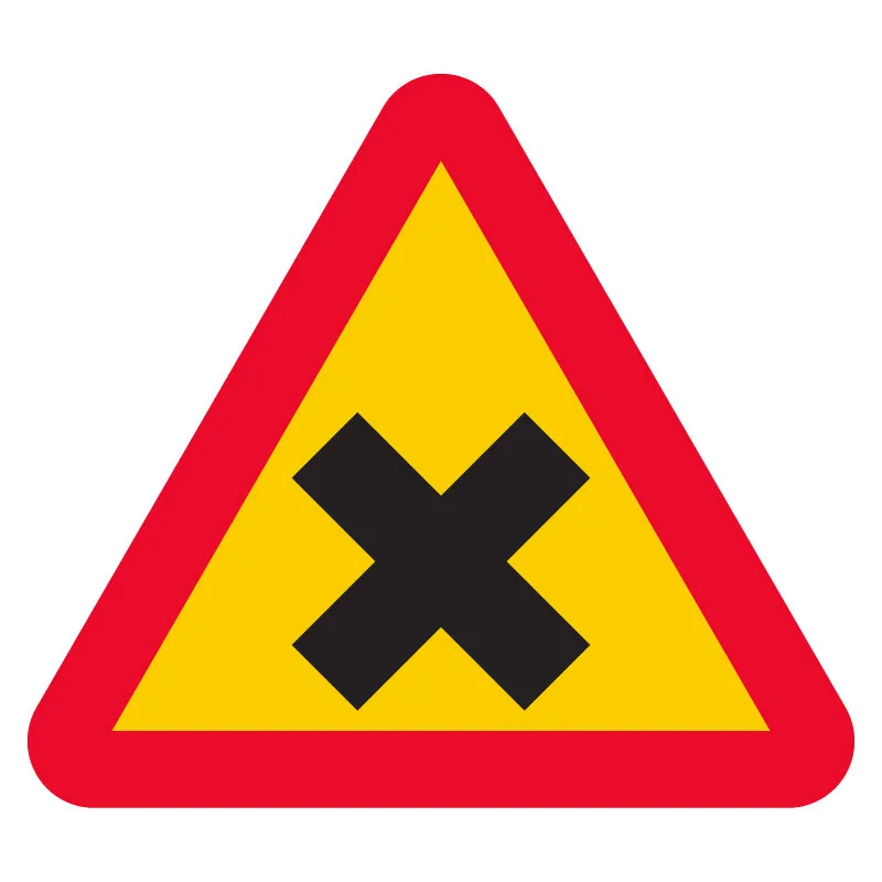 A28 Varning för vägkorsning skylt
