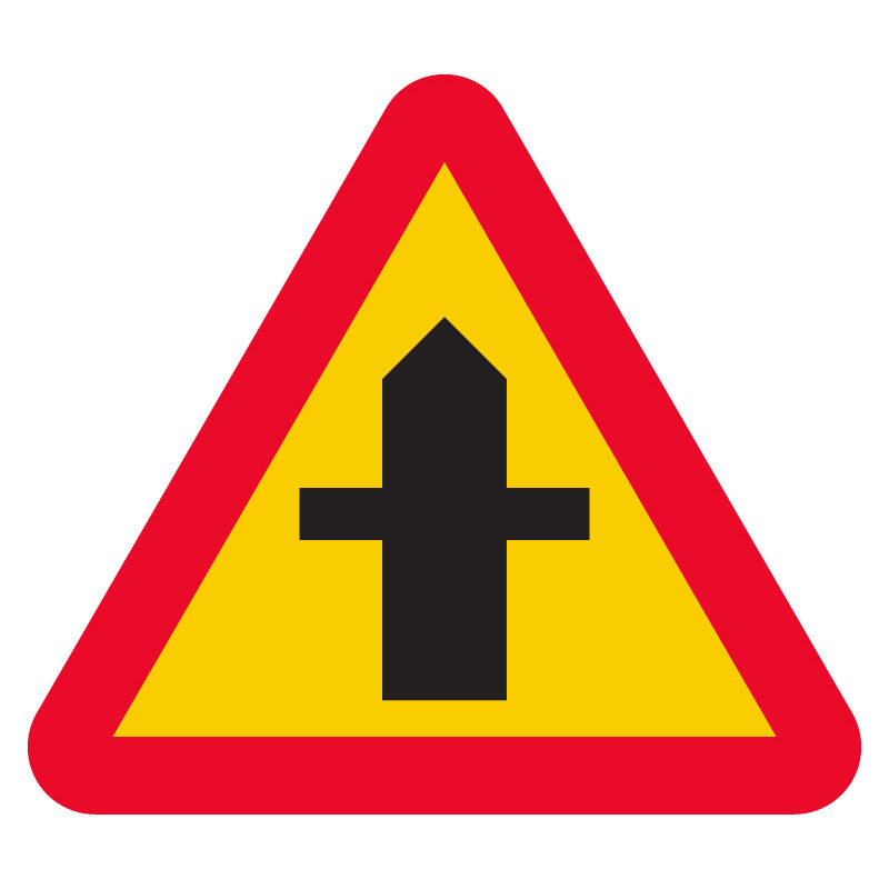 A29-Varning-för-vägkorsning-där-trafikanter-på-anslutande-väg-har-väjningsplikt-eller-stopplikt-