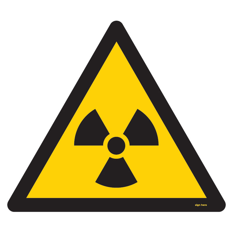 Radioaktiva ämnen skylt
