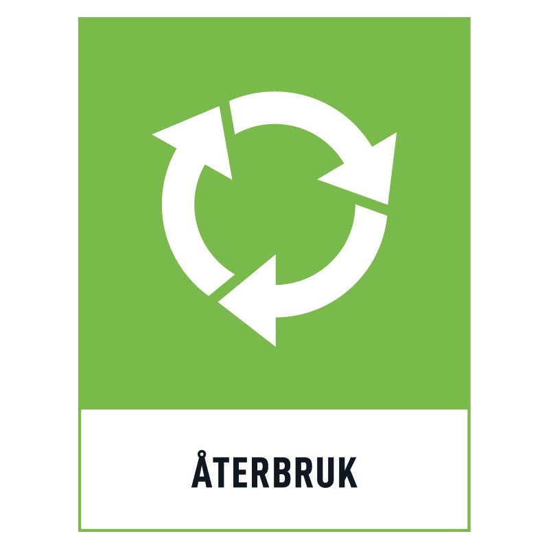 Aaterbruk-skylt Återbruk skylt