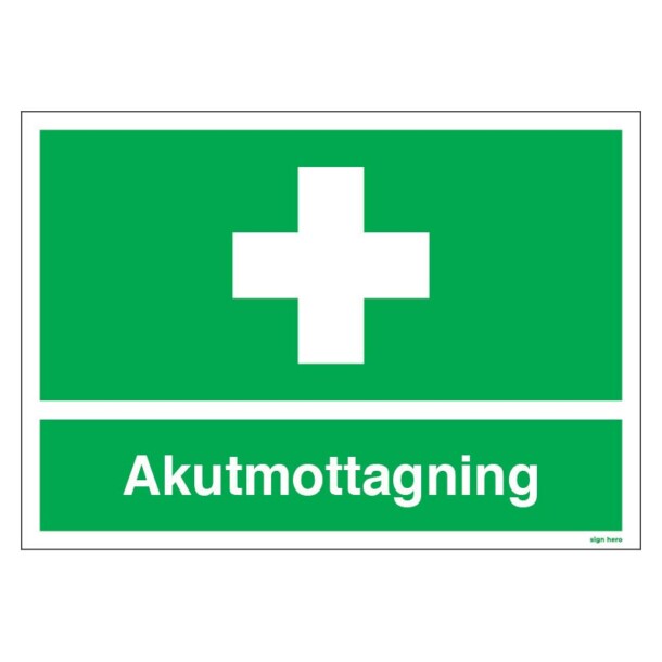 Akutmottagning skylt