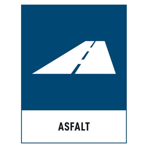 Asfallt skylt