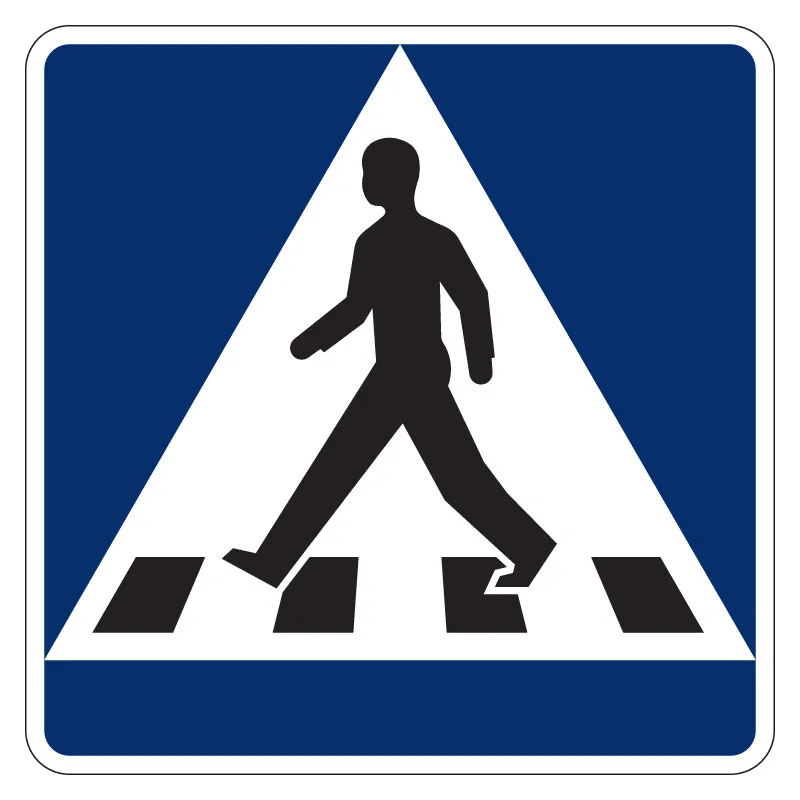 B3 Övergångsställe skylt