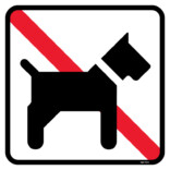 Hundförbud Piktogram skylt