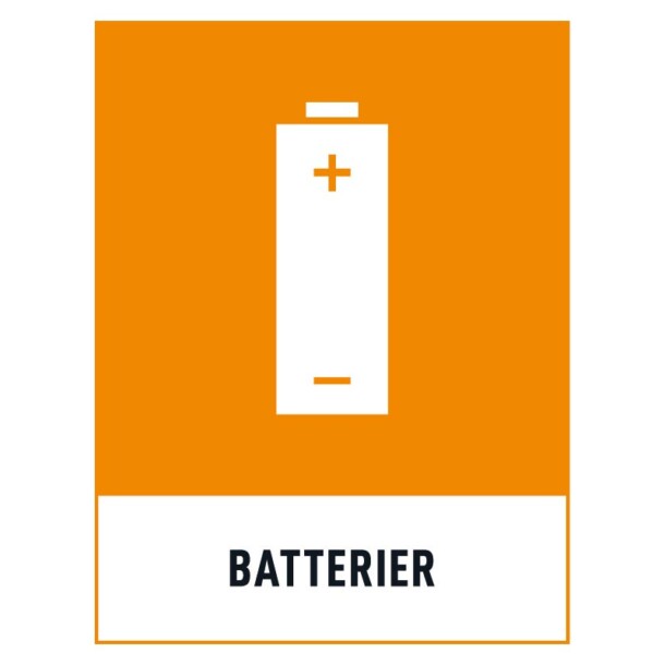 Batterier skylt