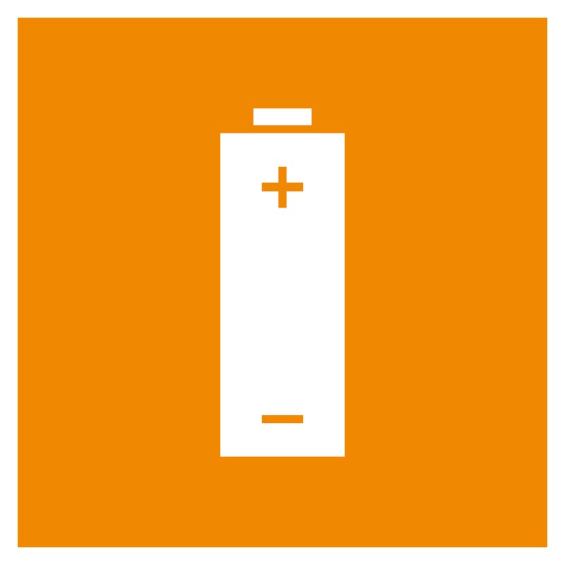 Batterier piktogram skylt