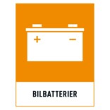 Bilbatterier skylt