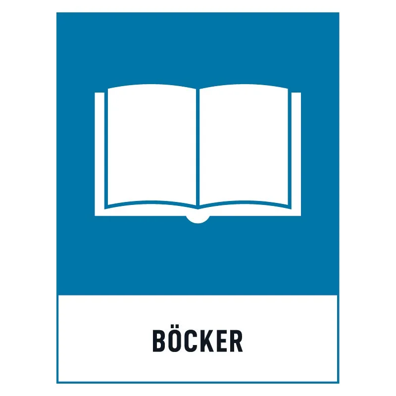 Böcker skylt