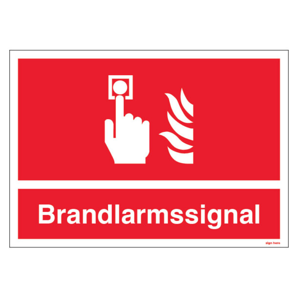 Brandlarmsignal skylt