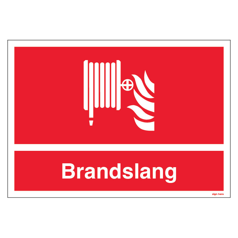 Brandslang skylt