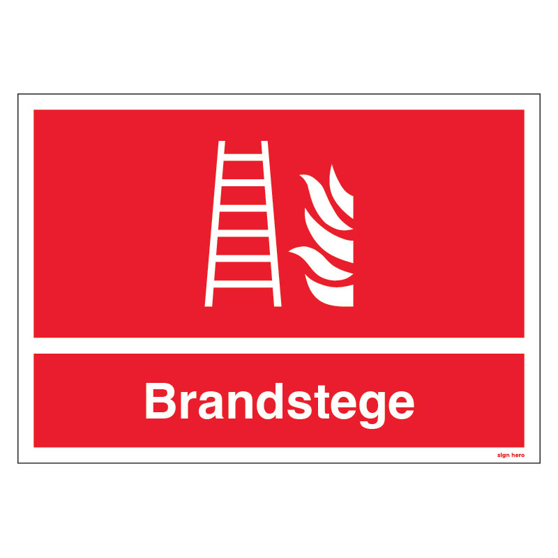 Brandstege skylt