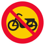 C11 Förbud mot trafik med moped klass II skylt