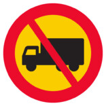 C7 Förbud mot trafik med tung lastbil skylt