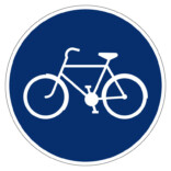 D4 Påbjuden cykelbana skylt