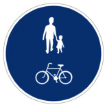 D6 Påbjuden gång- och cykelbana skylt