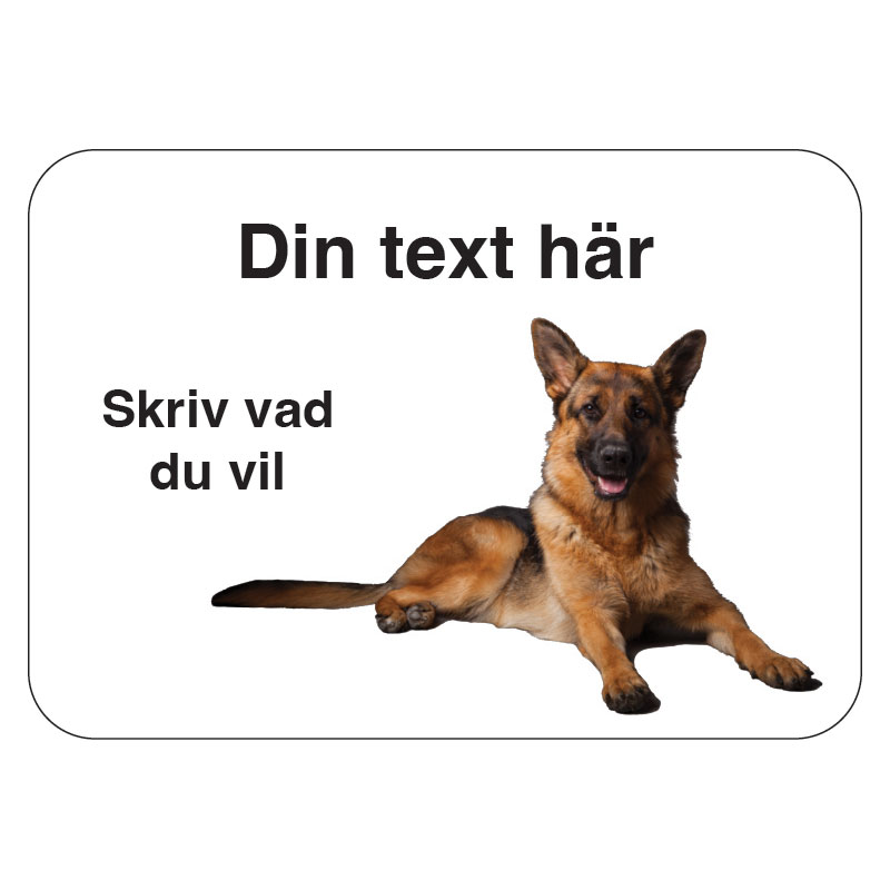 Designa själv hundskylt - Här vaktar jag