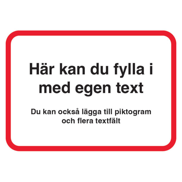 Designa själv röd ram - Horisontell A format