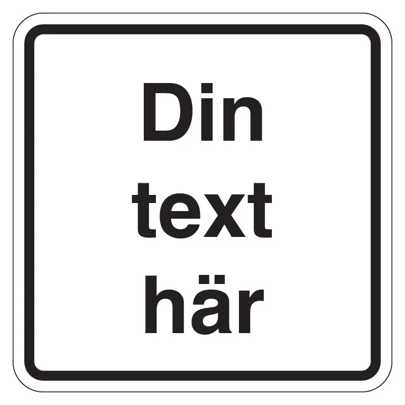 Designa själv skylt med svart ram