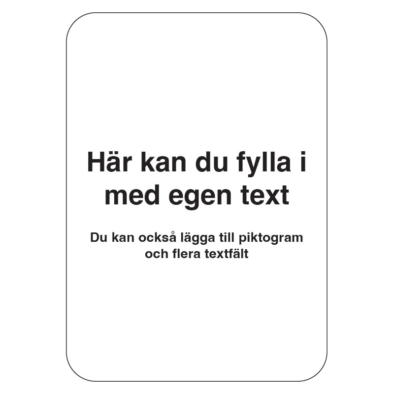 Designa själv skylt - A format