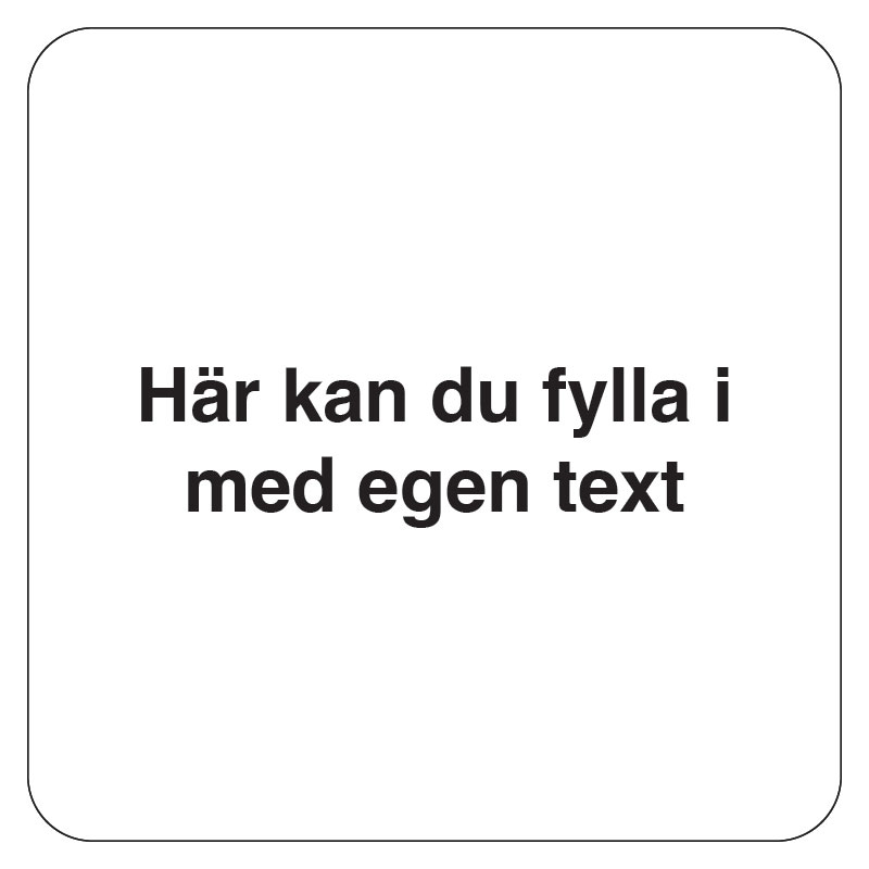 Designa själv vit skylt - L format