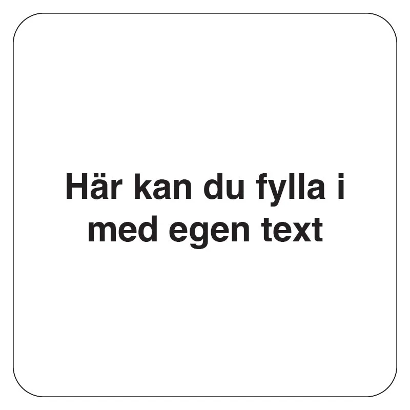 Designa själv vit skylt - L format