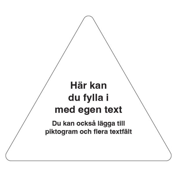 Designa själv vit skylt - T format