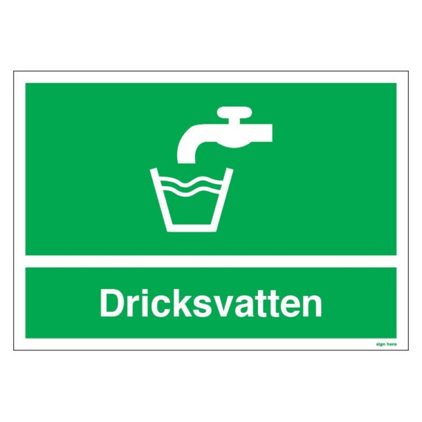 Dricksvatten skylt