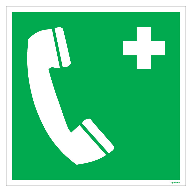 E004 E004 Nödtelefon skylt