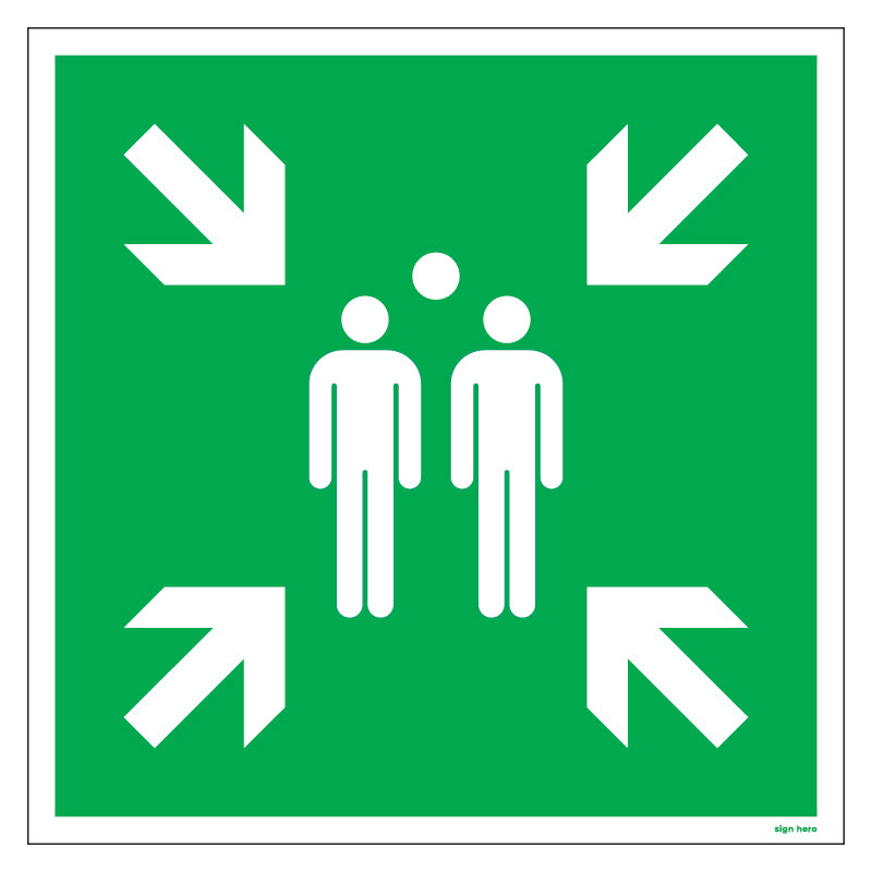 E005 Samlingsplats skylt