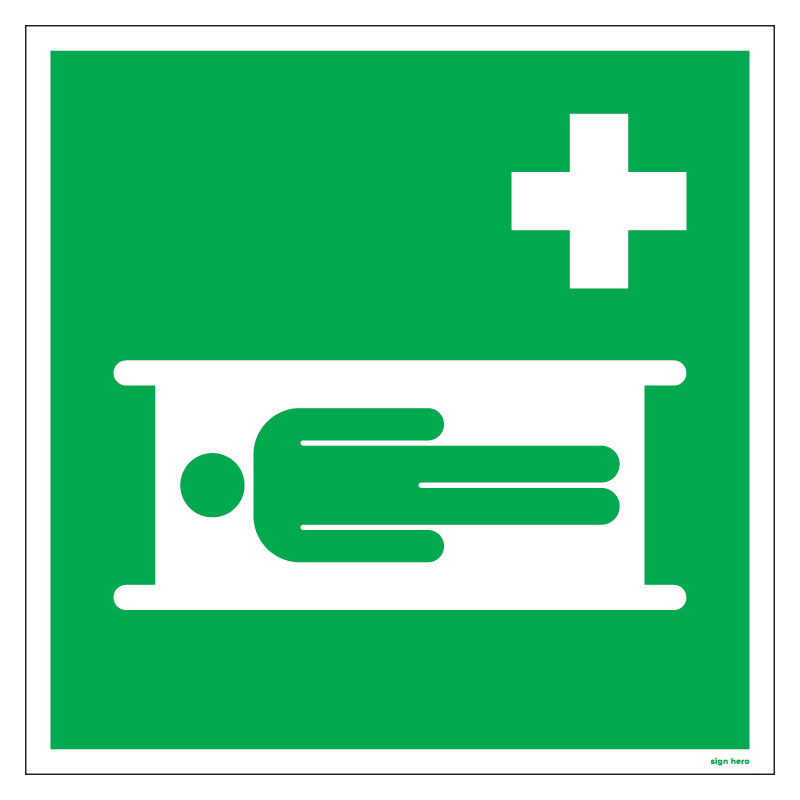 E013 E013 Sjukbår skylt