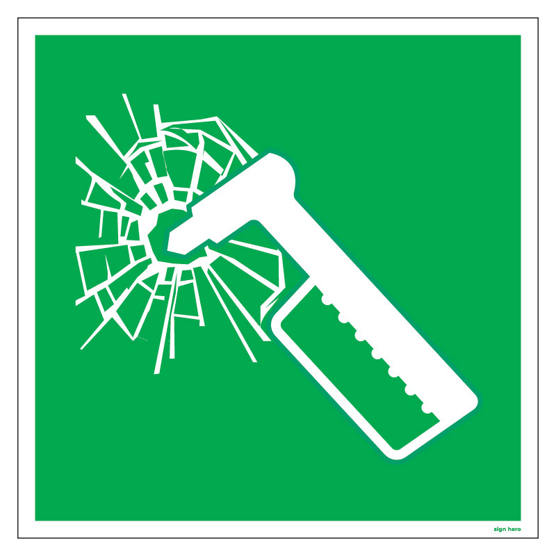 E025 E025 Nödhammare skylt