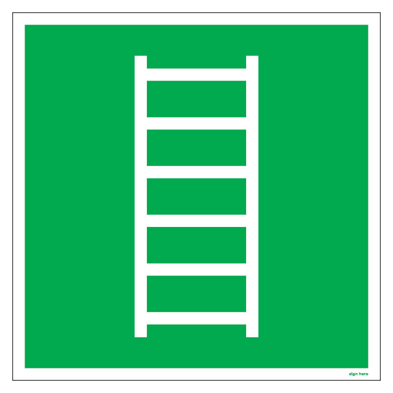 E059 Utrymningsstege skylt