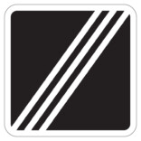E14 Rekommenderad högsta hastighet upphör skylt