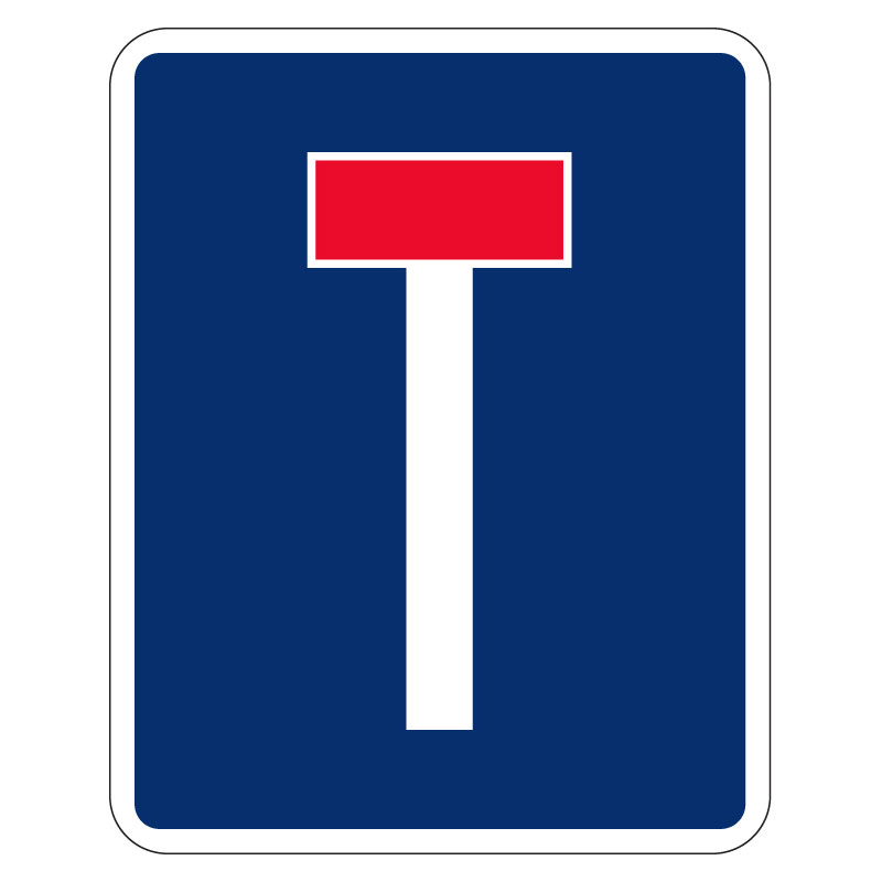 E17 Återvändsväg skylt