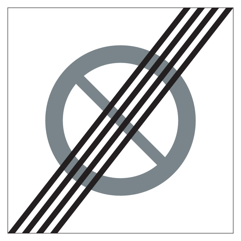 E21 Slut på område skylt