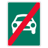 E4 Motortrafikled upphör skylt