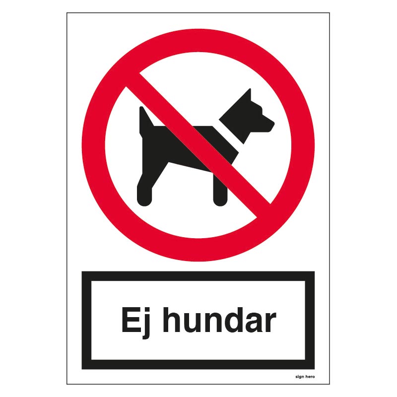 Ej-hundar-skylt Ej hundar skylt