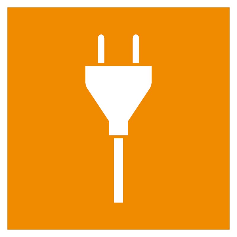 Elavfall piktogram skylt