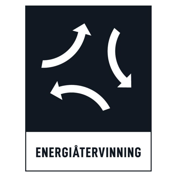 Energiåtervinning skylt