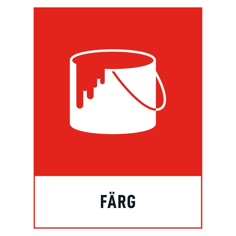 Farg-skylt Färg skylt