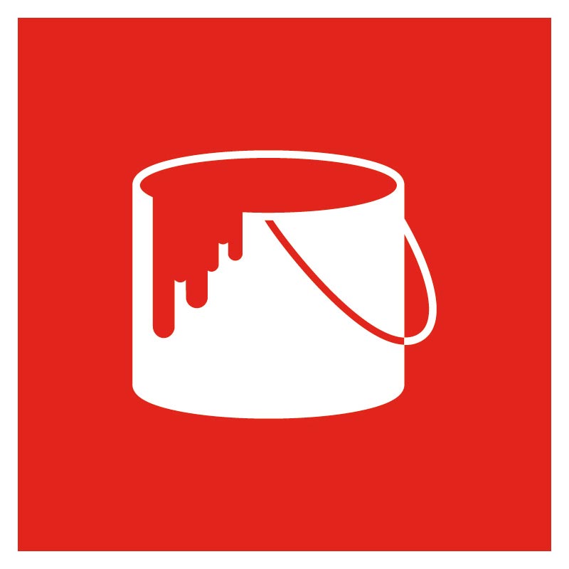 Farg-skylt Färg piktogram skylt