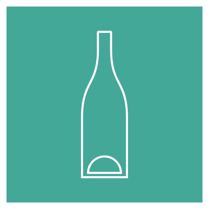 Fargade glasforpackningar piktogram skylt