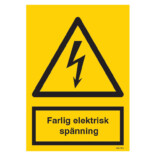Farlig elektrisk spänning skylt