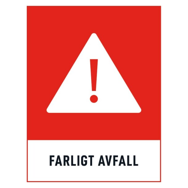 Farligt avfall skylt