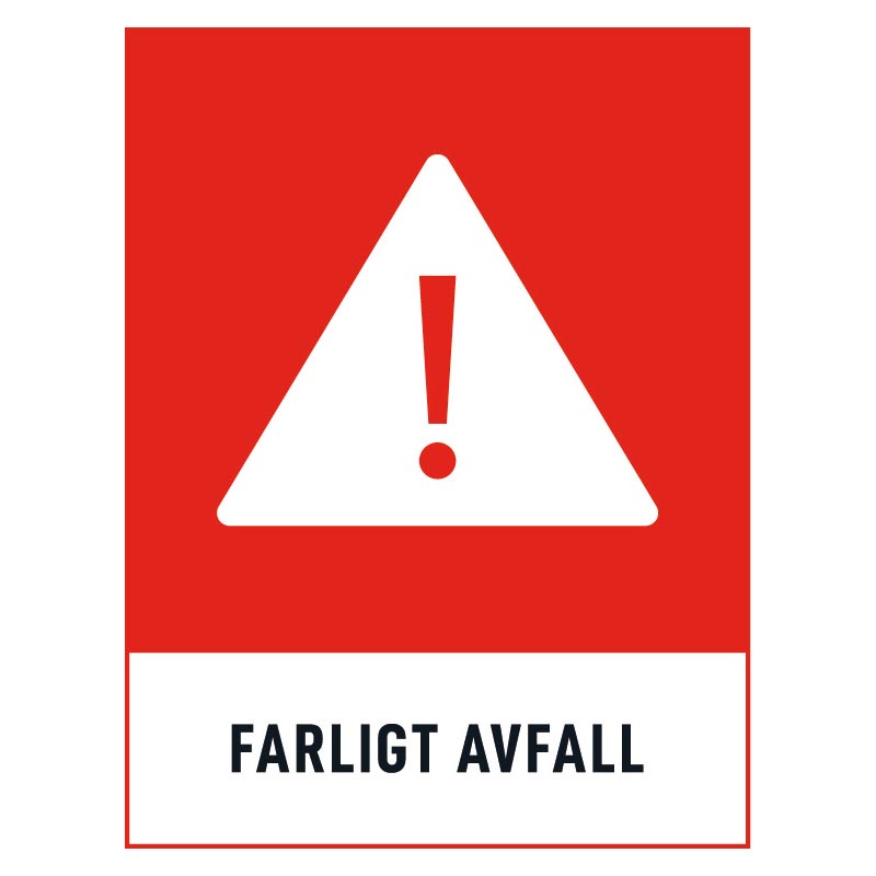 Farligt-avfall-skylt Farligt avfall skylt