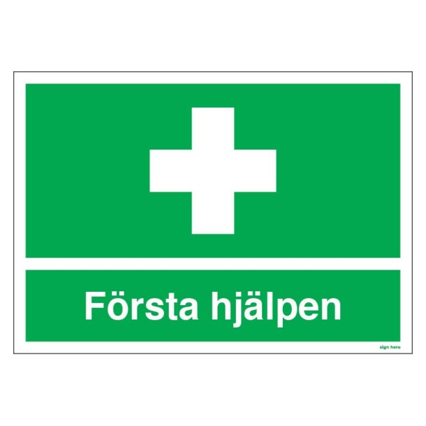 Första hjälpen skylt