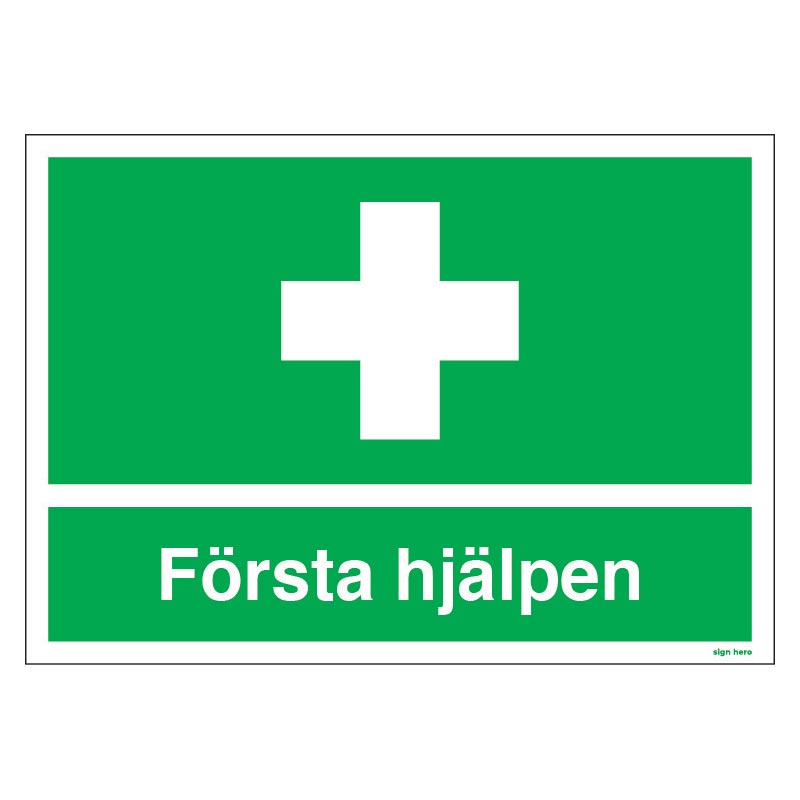 Första hjälpen skylt