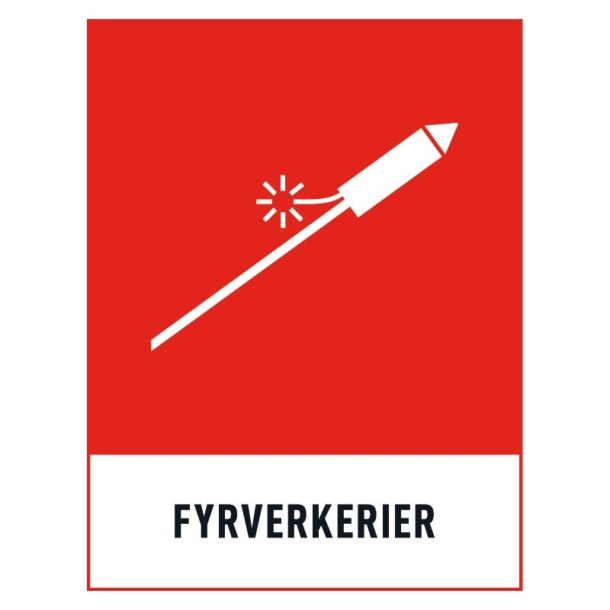 Fyrverkerier skylt