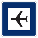 G8 Flygplats skylt